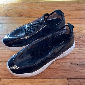 Clear black sneakers